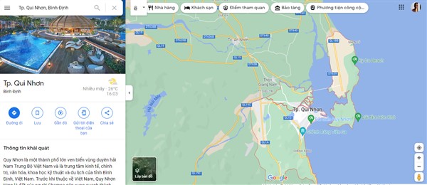 Bản đồ du lịch Quy Nhơn online